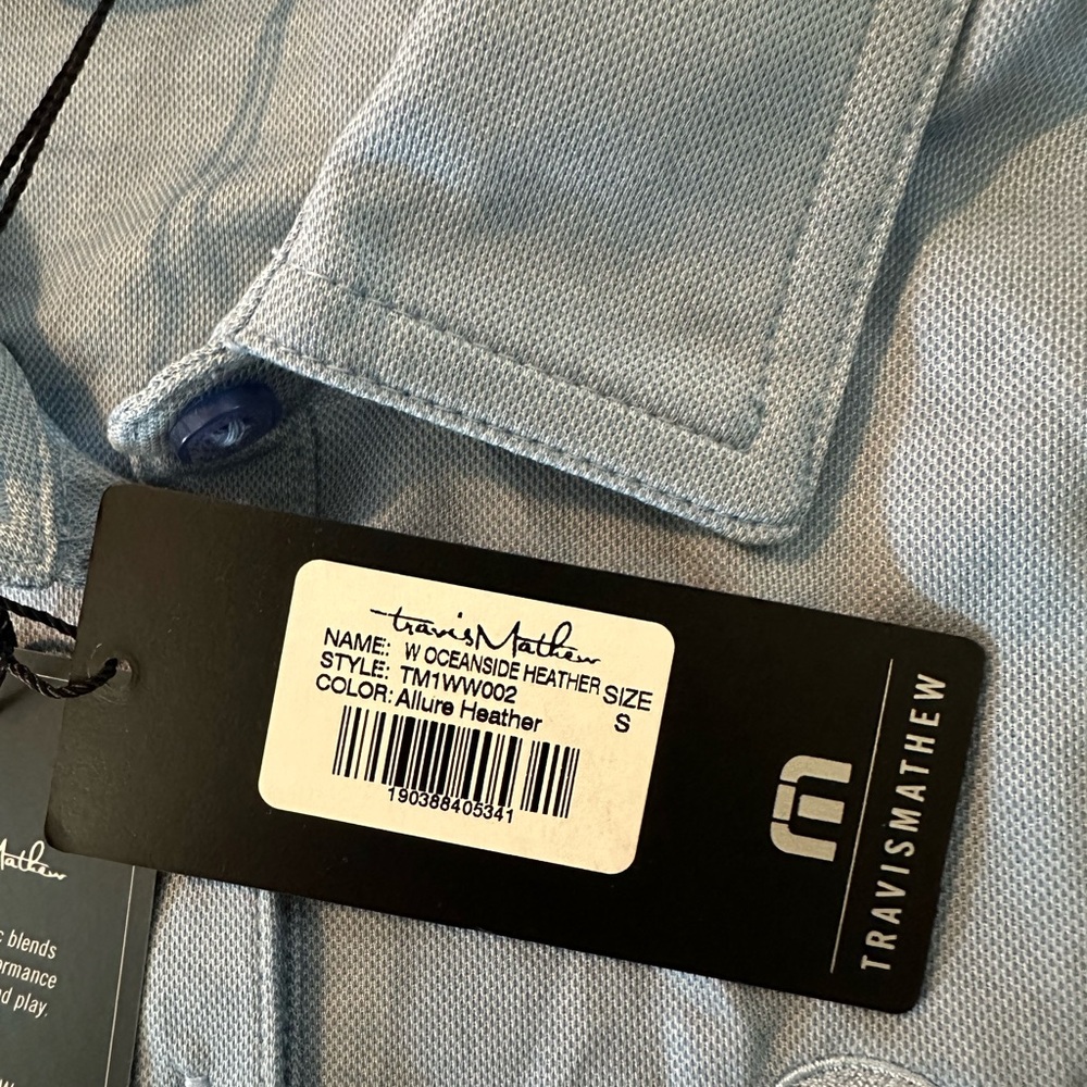 Travis Matthew Oceanside Heather polo shirt NWT - Picture 4 of 4